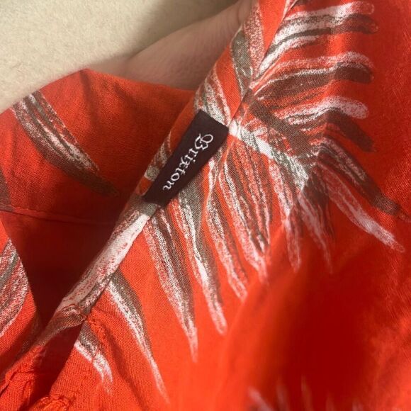 ✨Brixton Red Palm Print Cotton Blend Woven Button Down Sz Large Shirt✨ - Picture 6 of 10